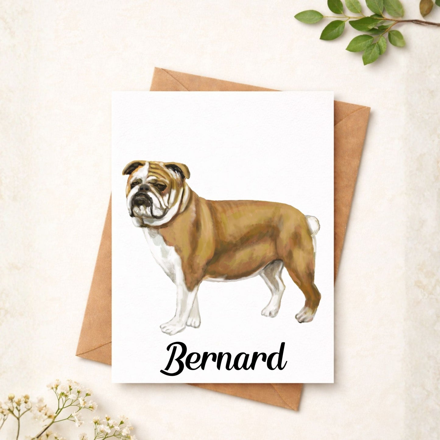 Bulldog Postcard - MerikaArt