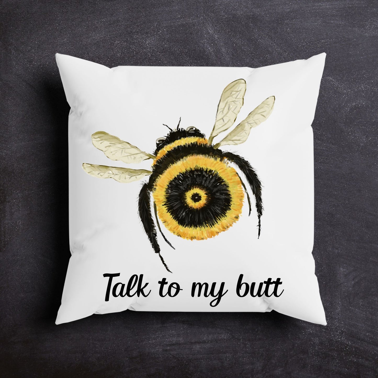Bumble Bee Throw Pillow - MerikaArt