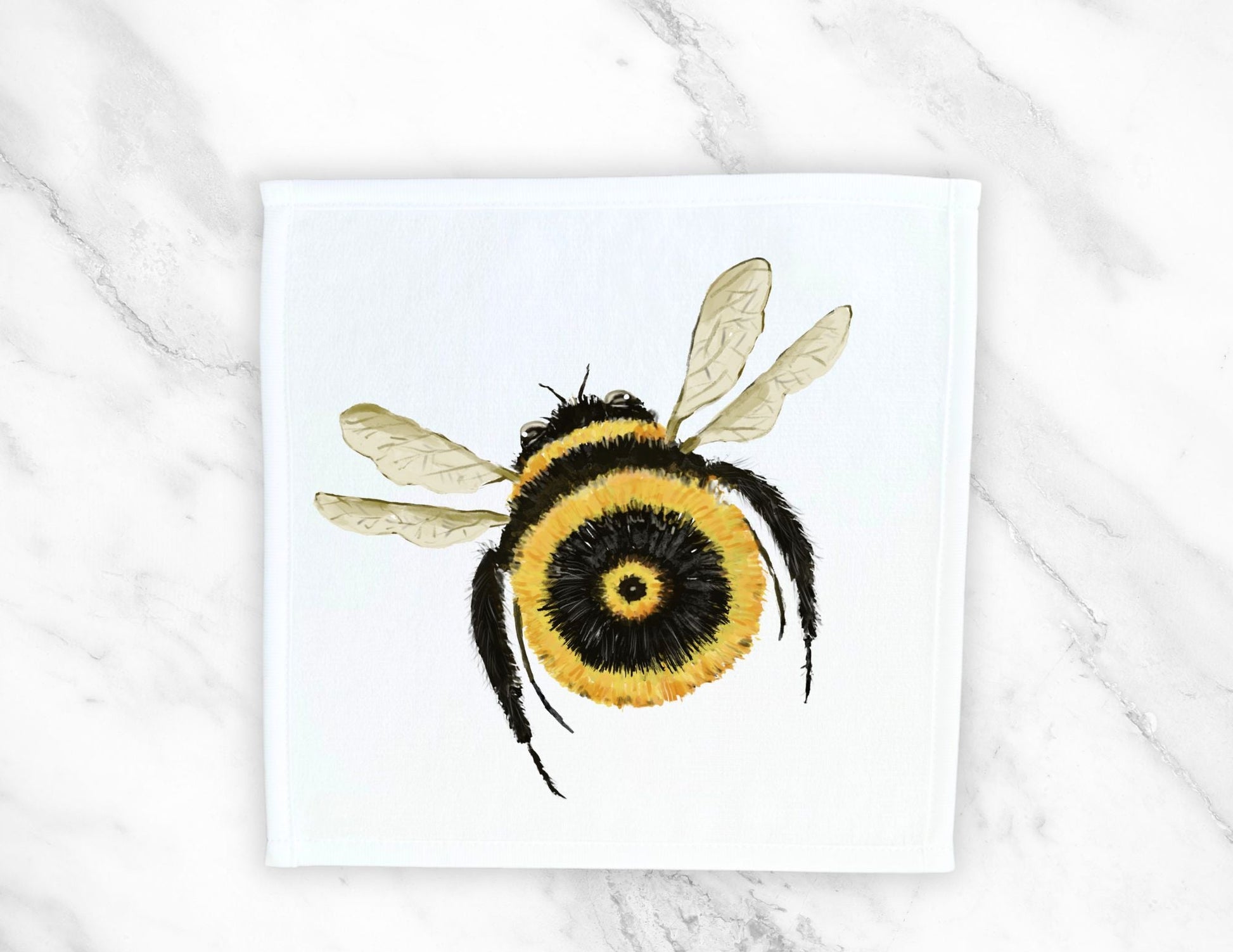 Bumble Bee Washcloth - MerikaArt