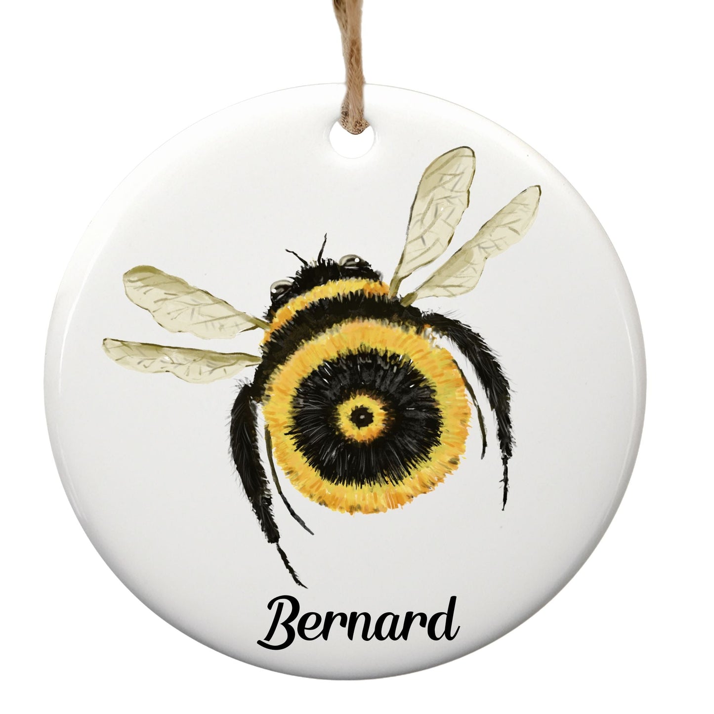 Bumblebee Ceramic Christmas Ornament - MerikaArt