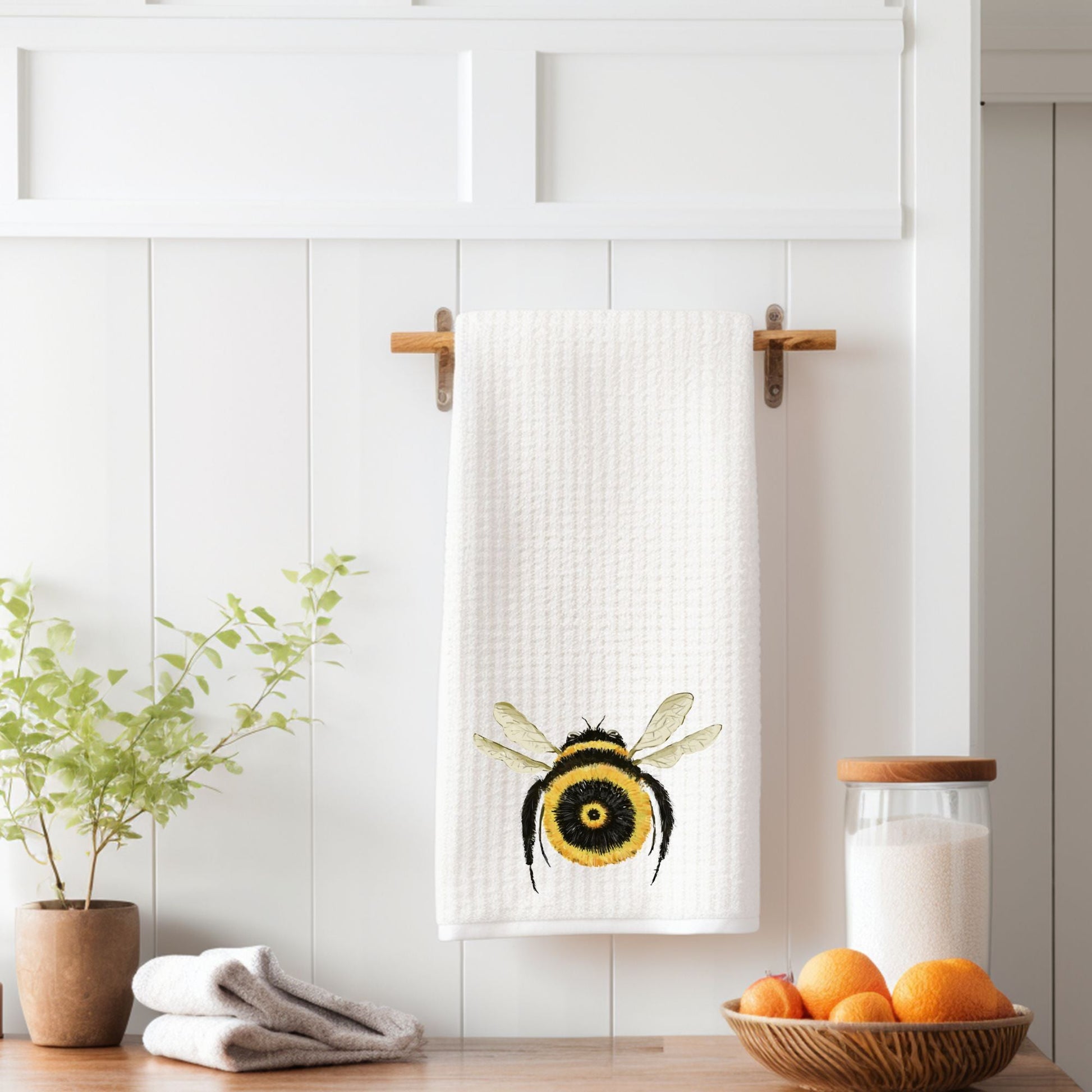 Bumblebee Kitchen Towel - MerikaArt
