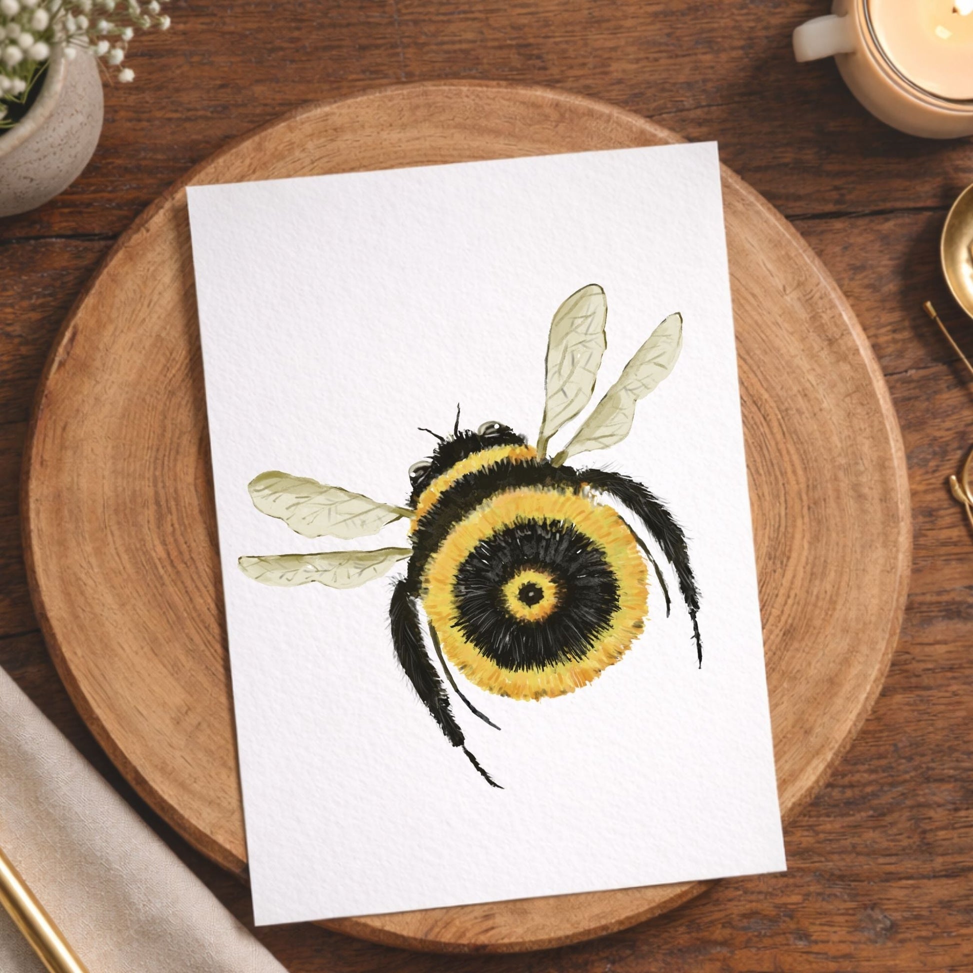 Bumblebee Postcard - MerikaArt