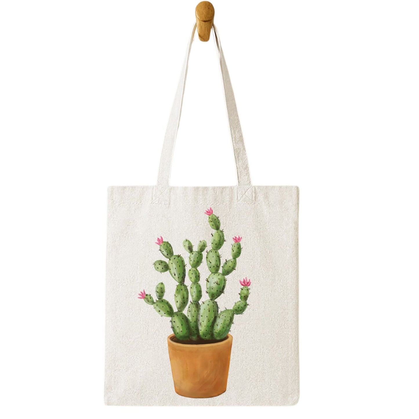 Cactus Canvas Tote Bag - MerikaArt