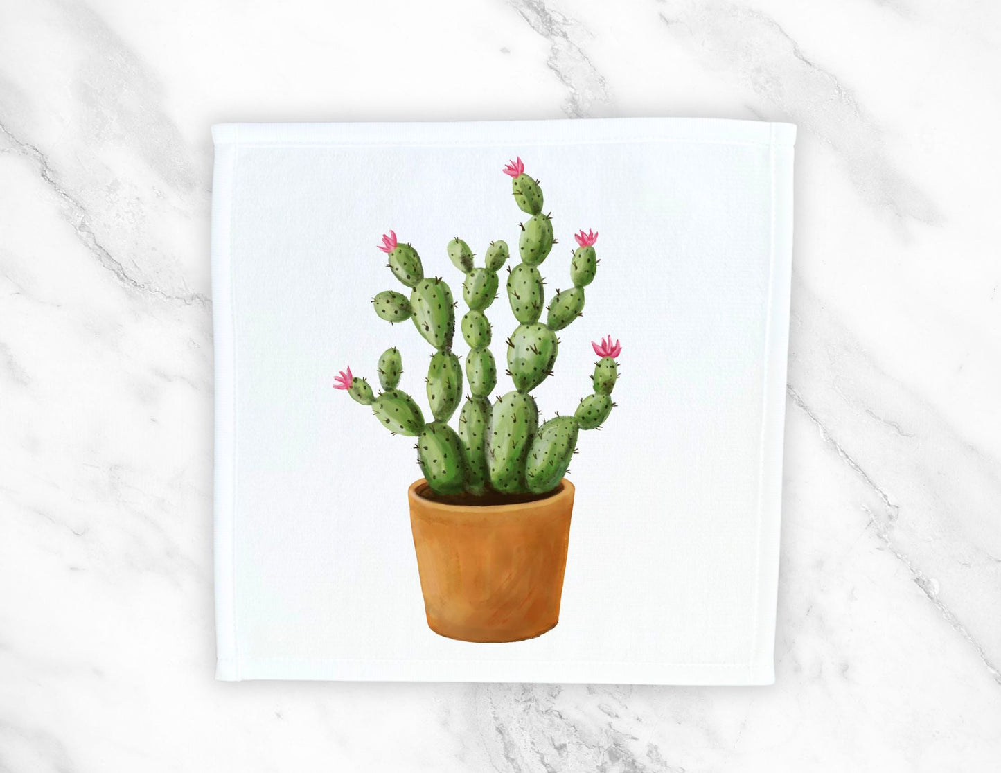 Cactus Washcloth - MerikaArt