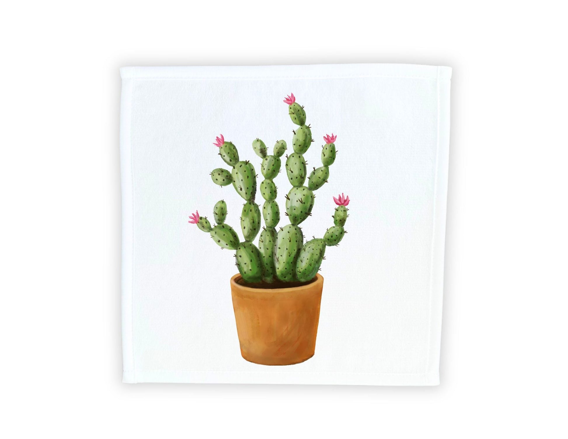 Cactus Washcloth - MerikaArt