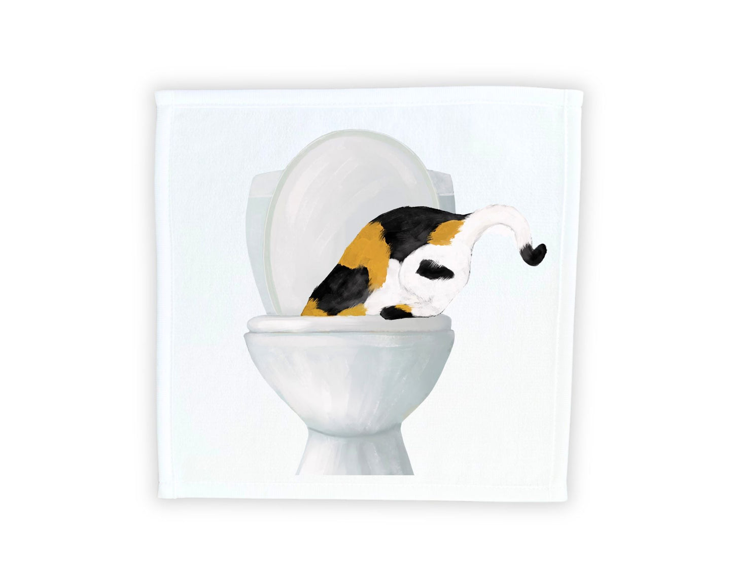 Calico Cat Toilet Washcloth – A Quirky Gift for Cat Lovers - MerikaArt