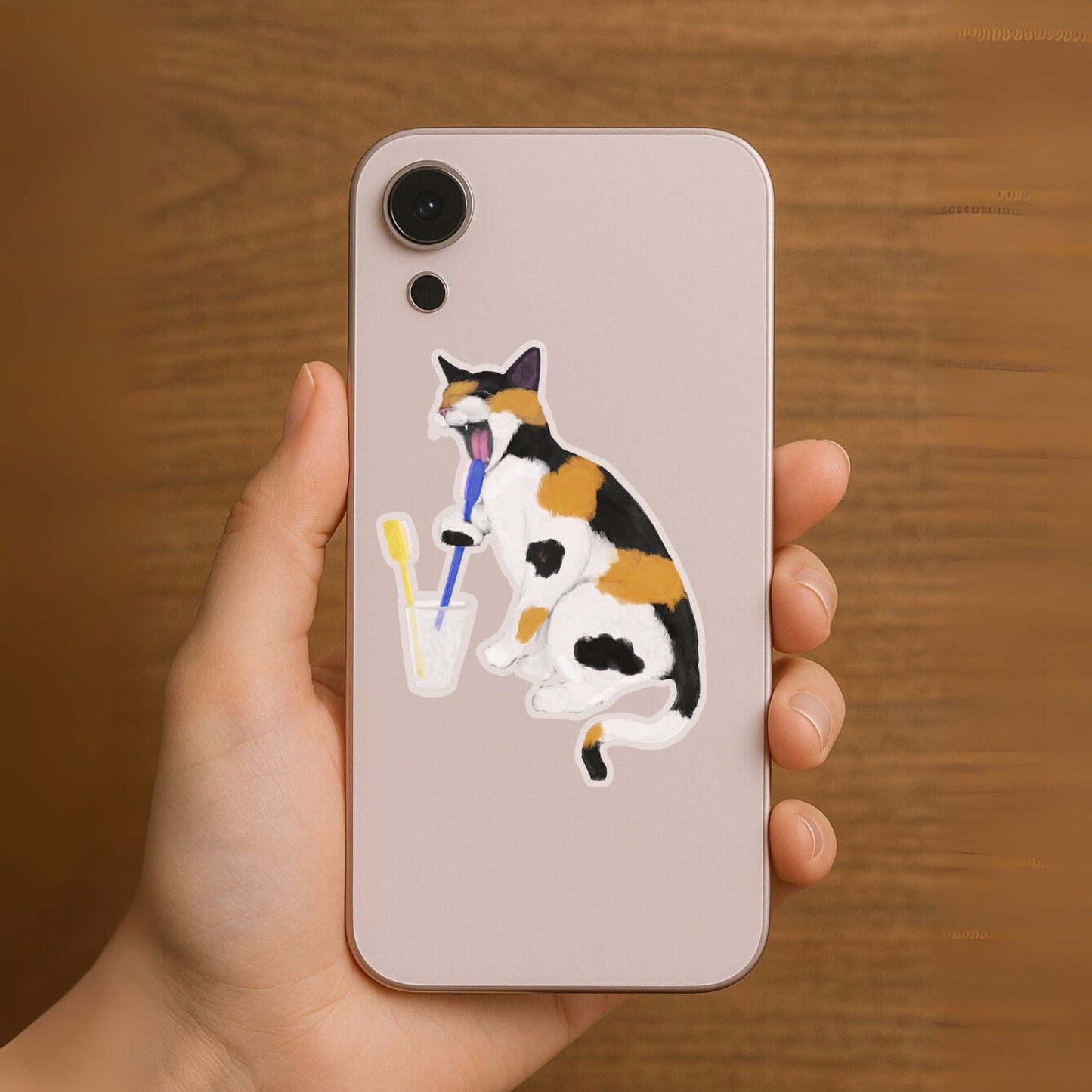 Calico Cat Vinyl Sticker - MerikaArt