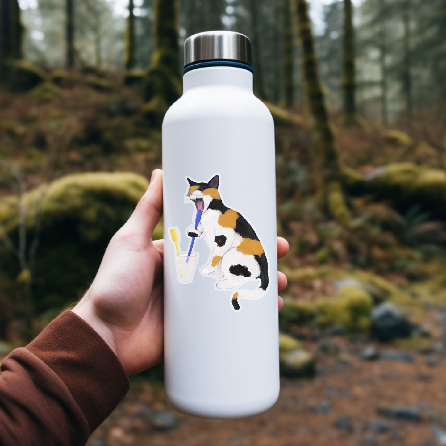 Calico Cat Vinyl Sticker - MerikaArt