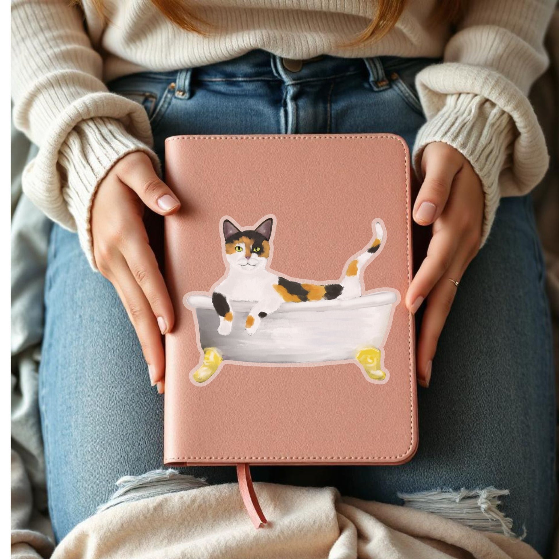 Calico Cat Vinyl Sticker - MerikaArt