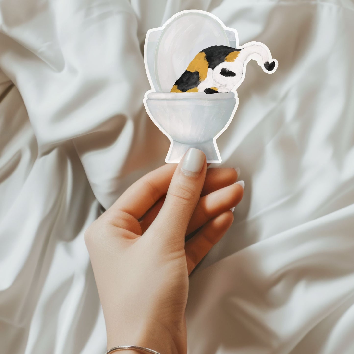 Calico Cat Vinyl Sticker - MerikaArt