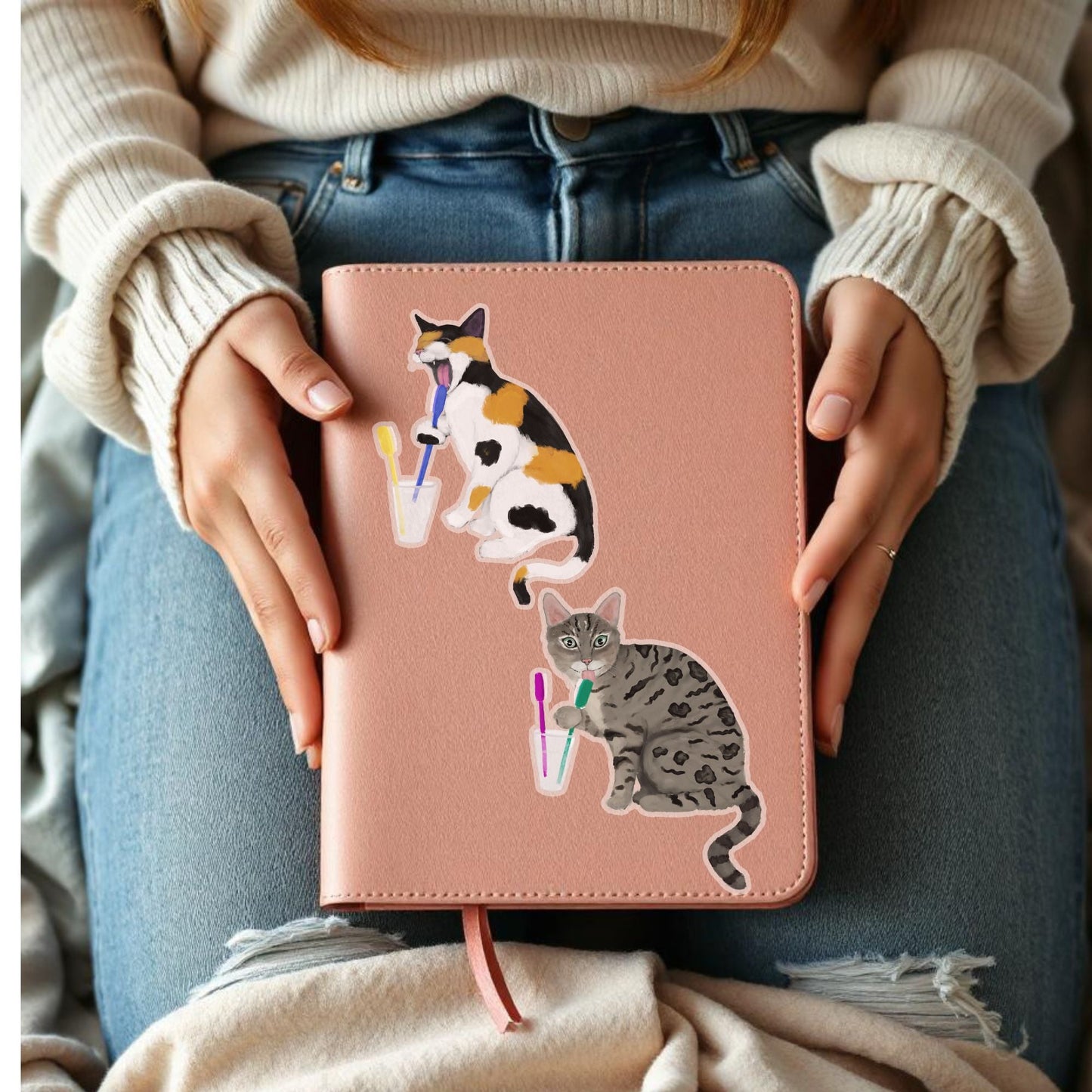 Calico Cat Vinyl Sticker - MerikaArt