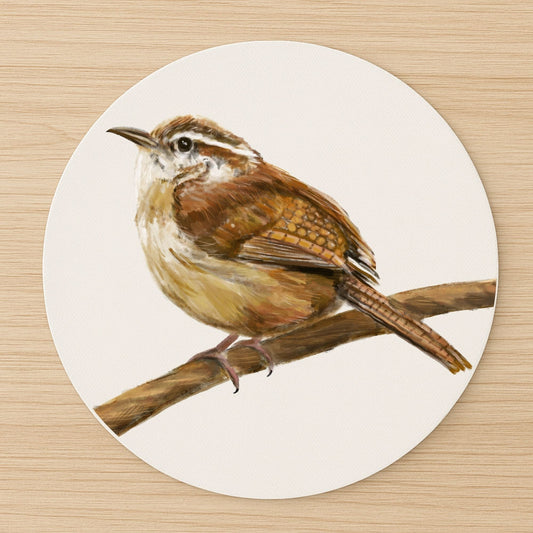 Carolina Wren Mousepad - MerikaArt