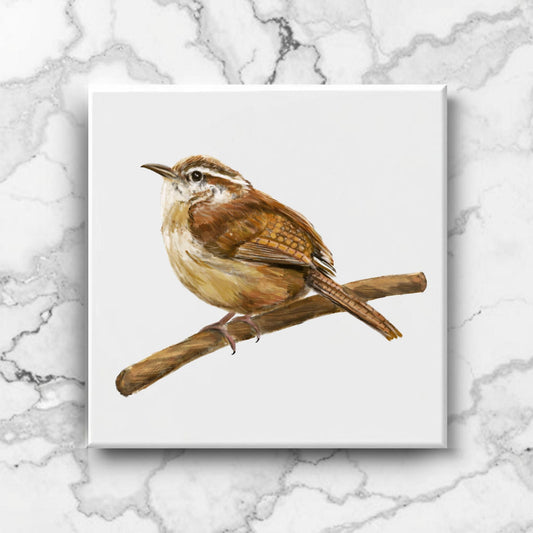 Caroline Wren Ceramic Tile - MerikaArt