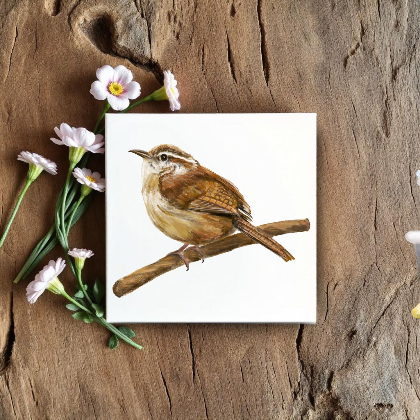 Caroline Wren Ceramic Tile - MerikaArt
