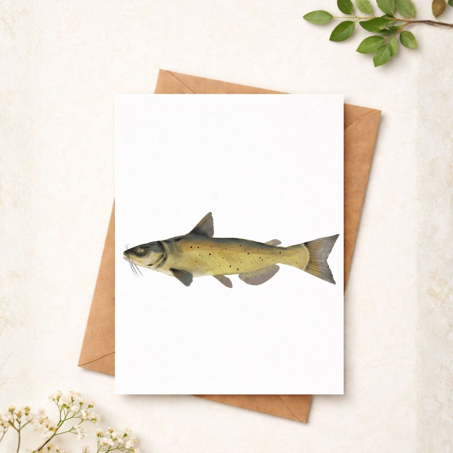 Catfish Postcard - MerikaArt