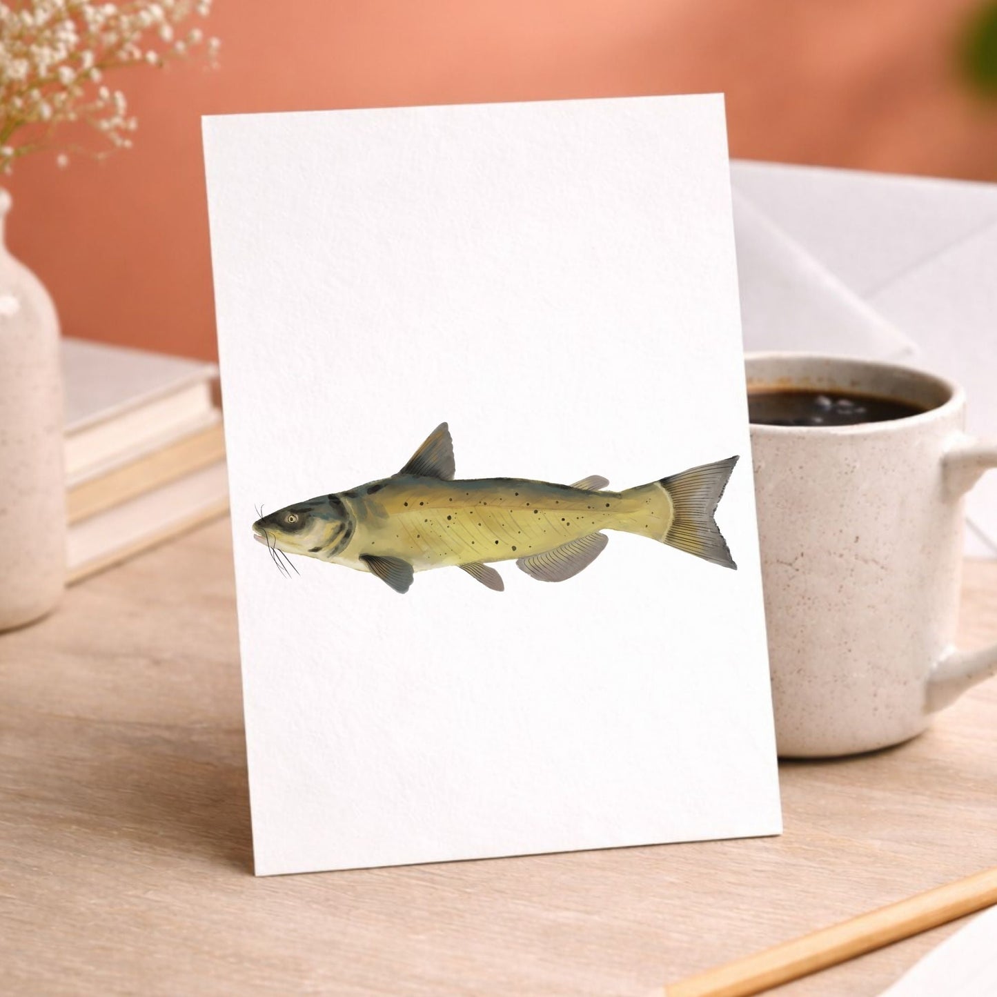 Catfish Postcard - MerikaArt
