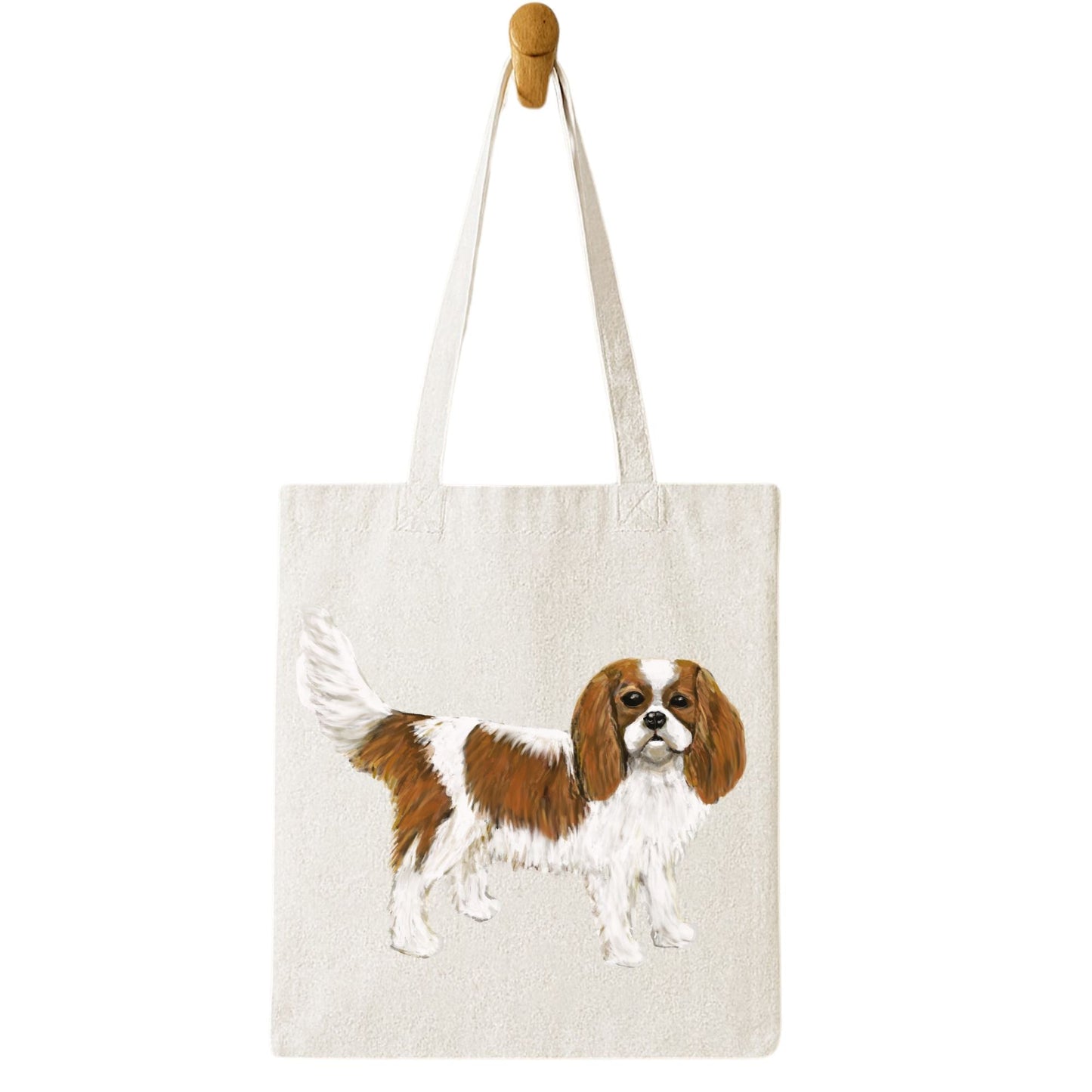 Cavalier King Charles Spaniel Canvas Tote Bag - MerikaArt
