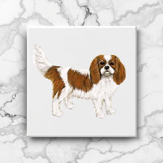 Cavalier King Charles Spaniel Ceramic Tile - MerikaArt