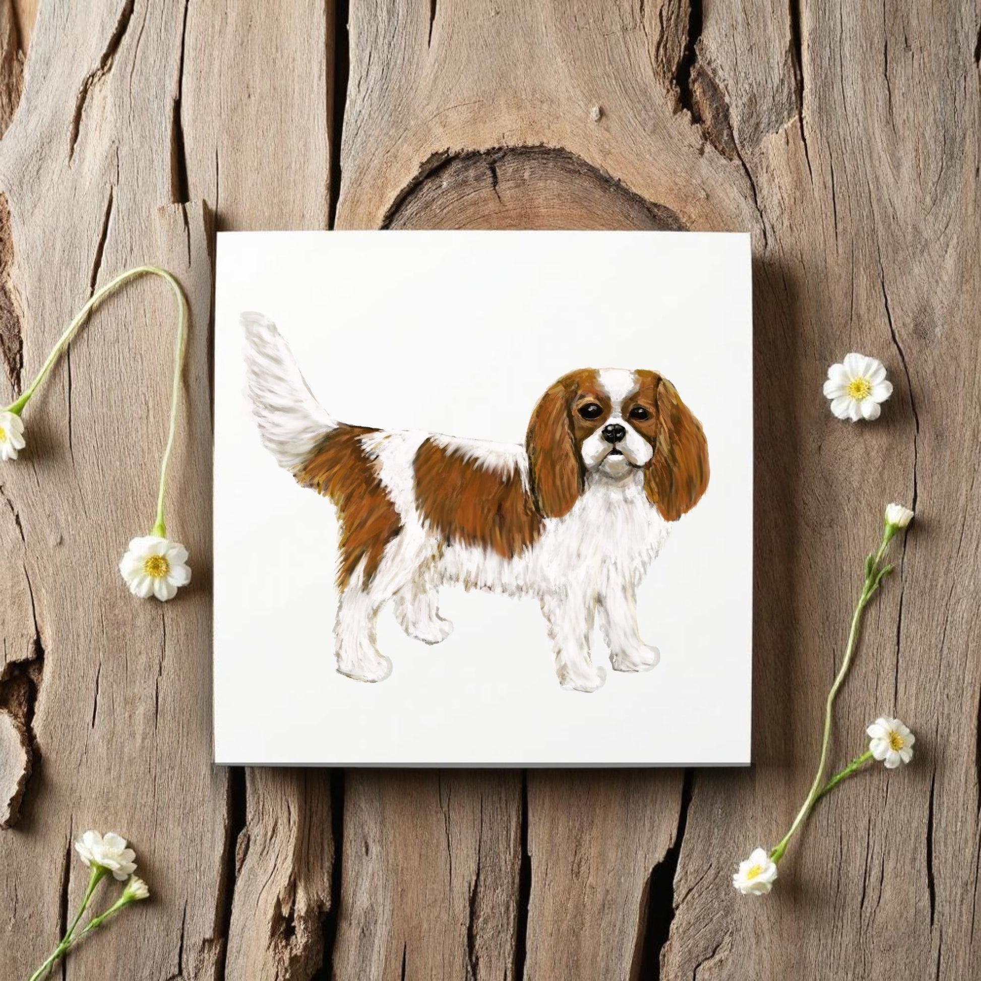Cavalier King Charles Spaniel Ceramic Tile - MerikaArt