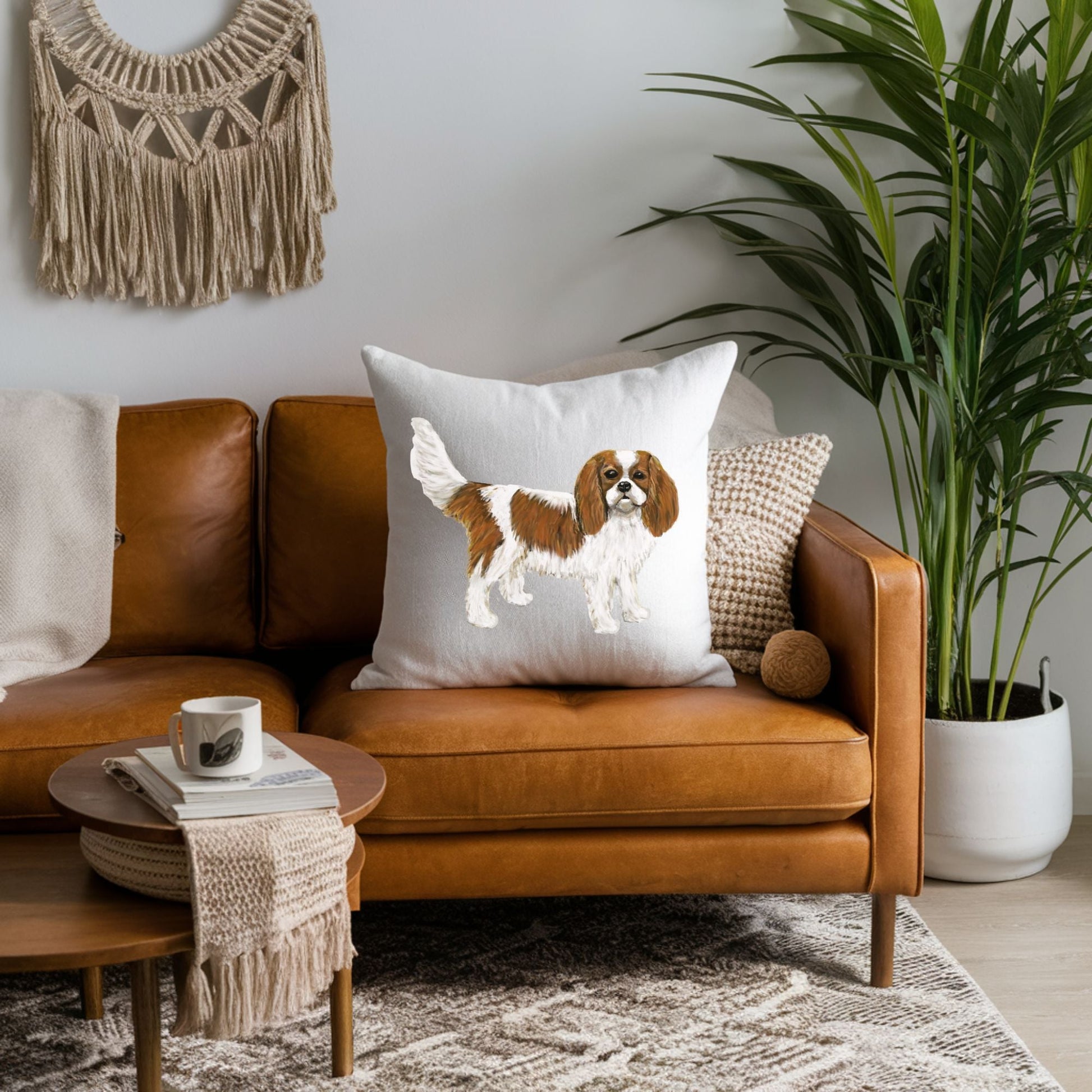 Cavalier King Charles Spaniel Pillow - MerikaArt