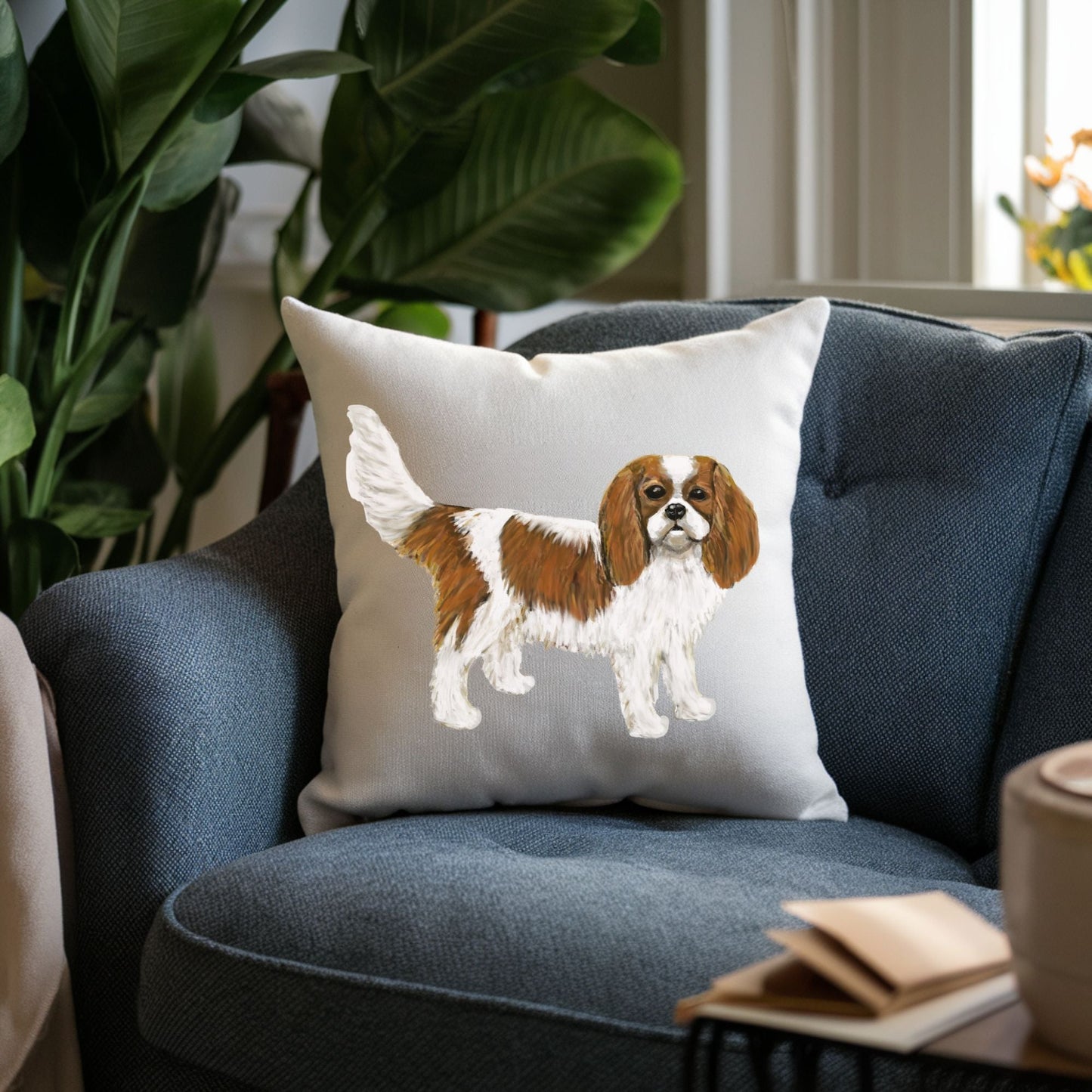 Cavalier King Charles Spaniel Pillow - MerikaArt