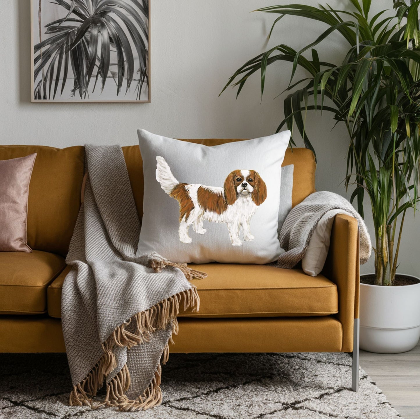 Cavalier King Charles Spaniel Pillow - MerikaArt