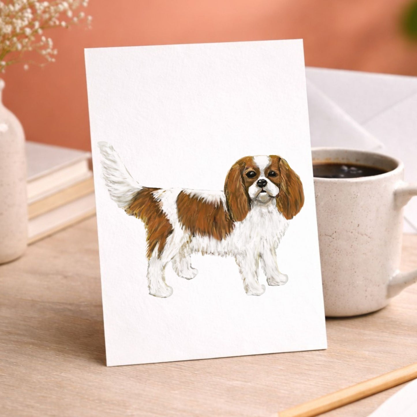Cavalier King Charles Spaniel Postcard - MerikaArt