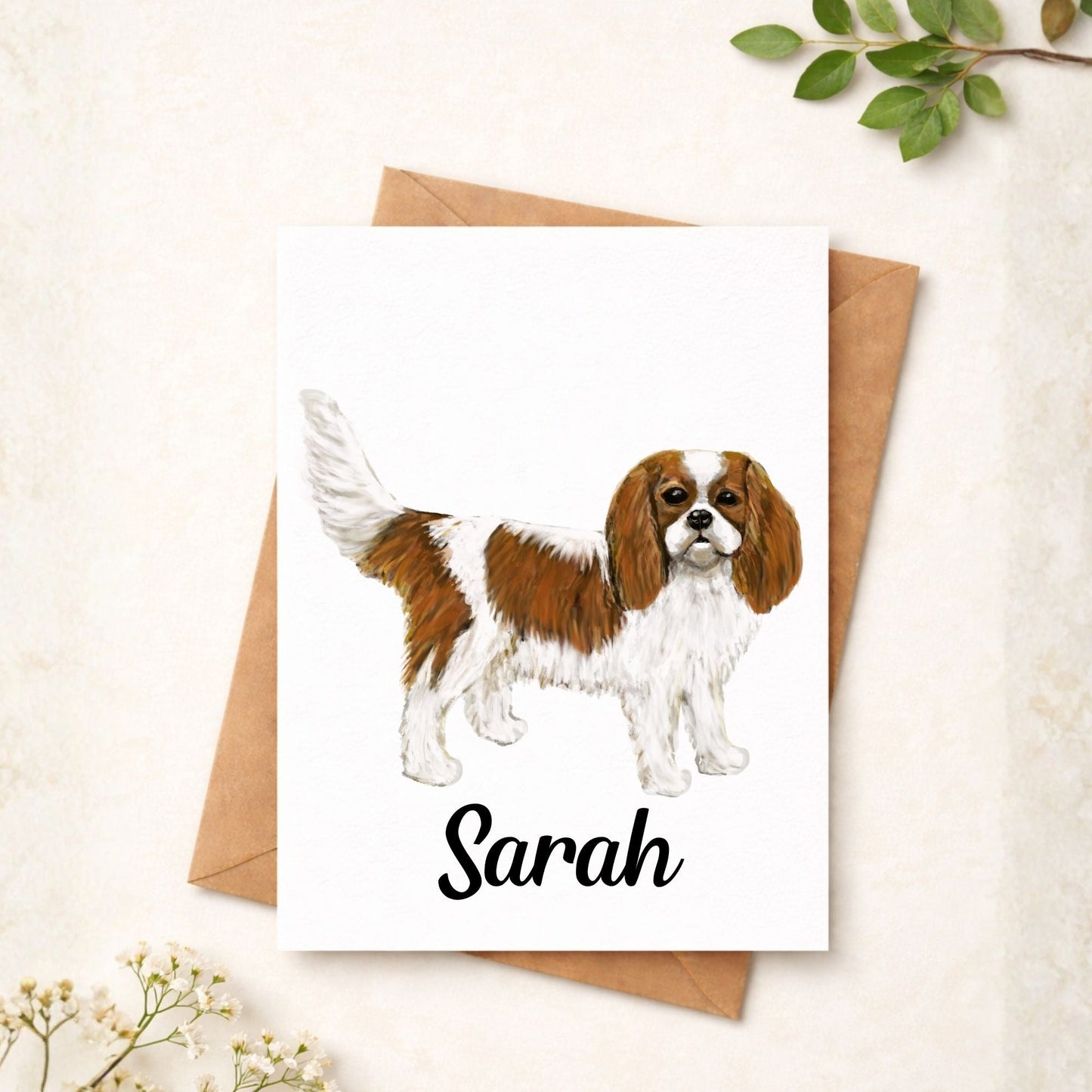 Cavalier King Charles Spaniel Postcard - MerikaArt