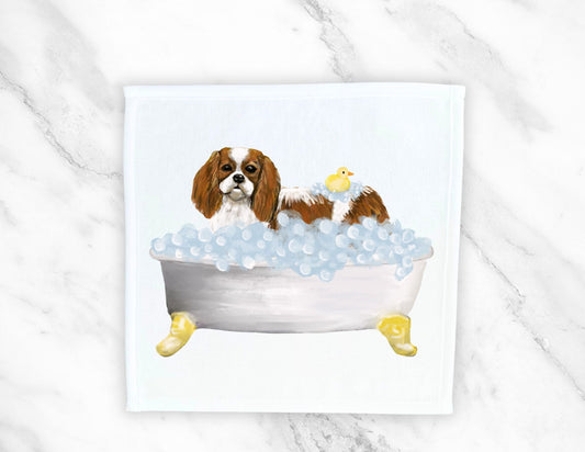 Cavalier King Charles Spaniel Washcloth - MerikaArt