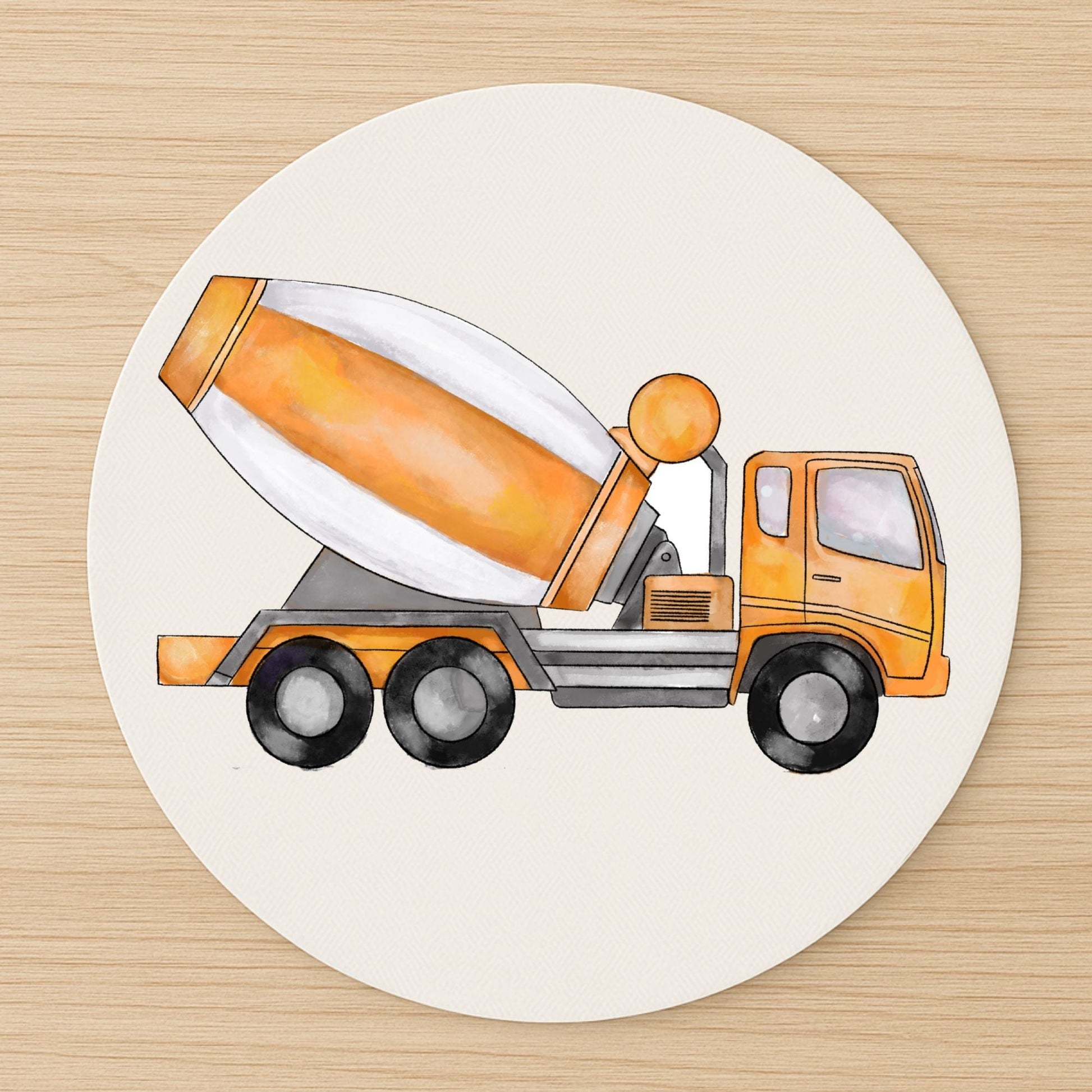 Cement Mixer Truck Mousepad - MerikaArt