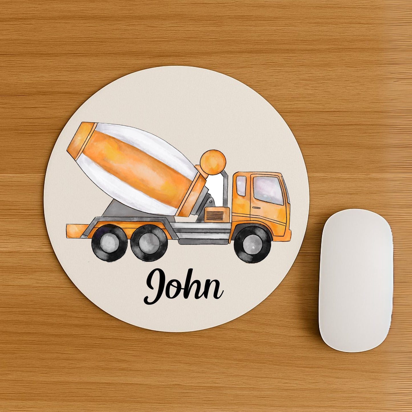 Cement Mixer Truck Mousepad - MerikaArt