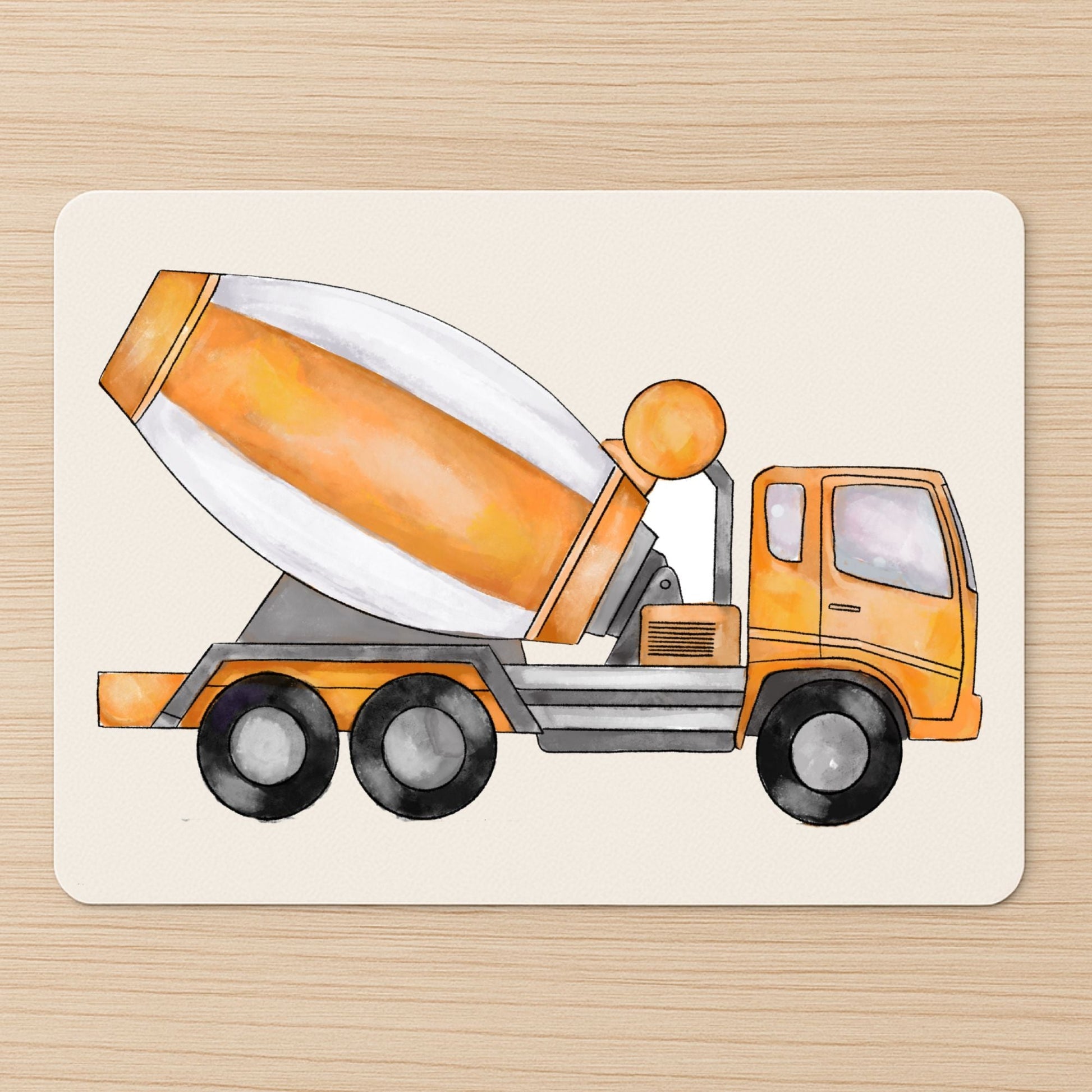 Cement Mixer Truck Mousepad - MerikaArt