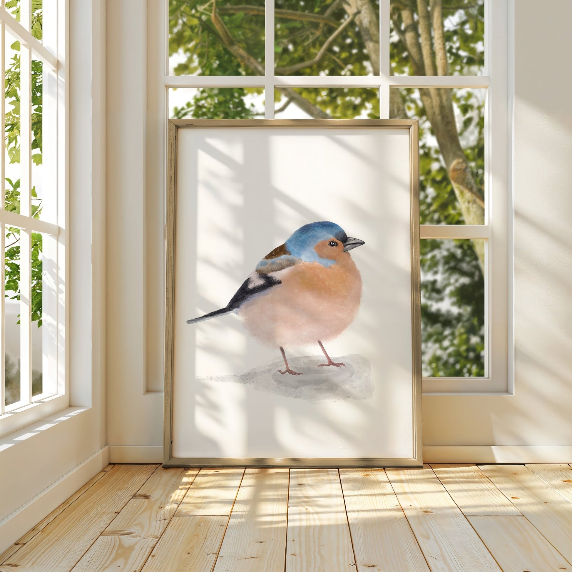 Chaffinch Art Print – Soft and Vibrant Bird Decor - MerikaArt