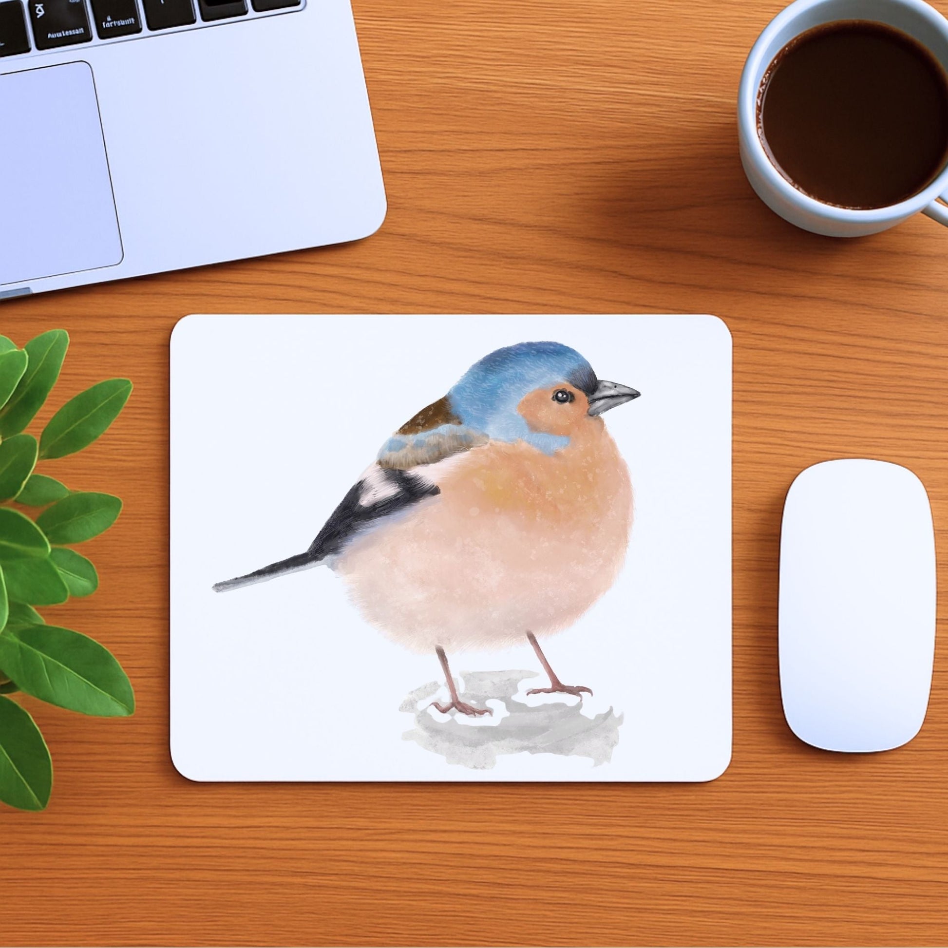 Chaffinch Bird Mousepad - MerikaArt