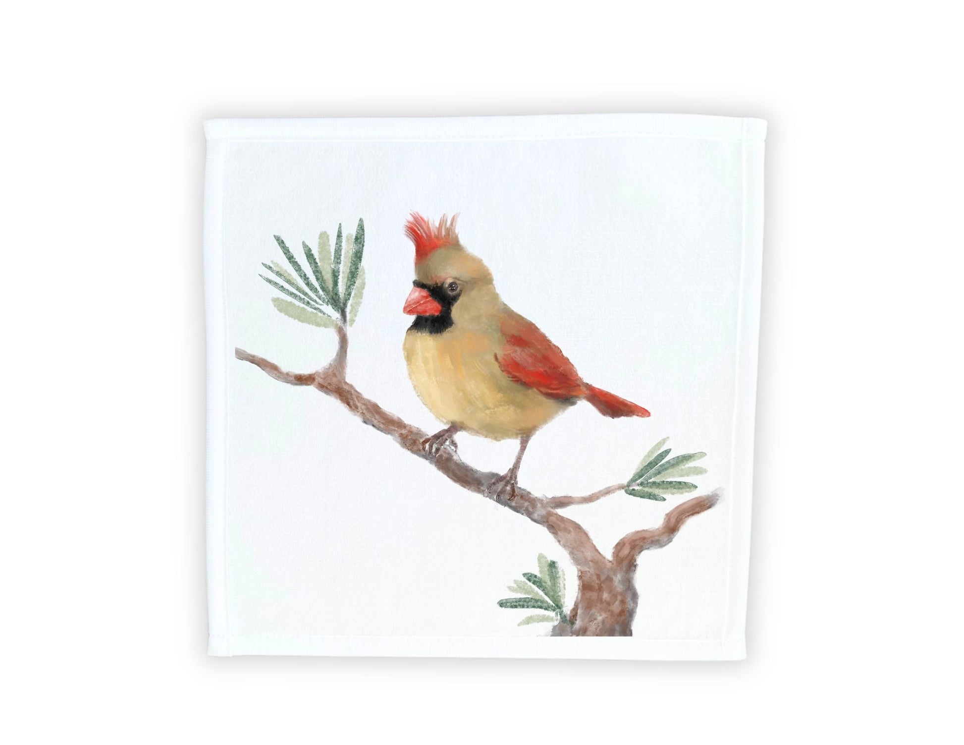 Charming Cardinal Washcloth – A Delightful Bird Lover's Gift - MerikaArt