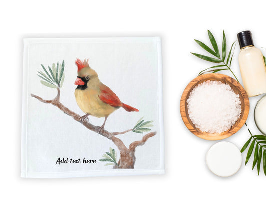 Charming Cardinal Washcloth – A Delightful Bird Lover's Gift - MerikaArt