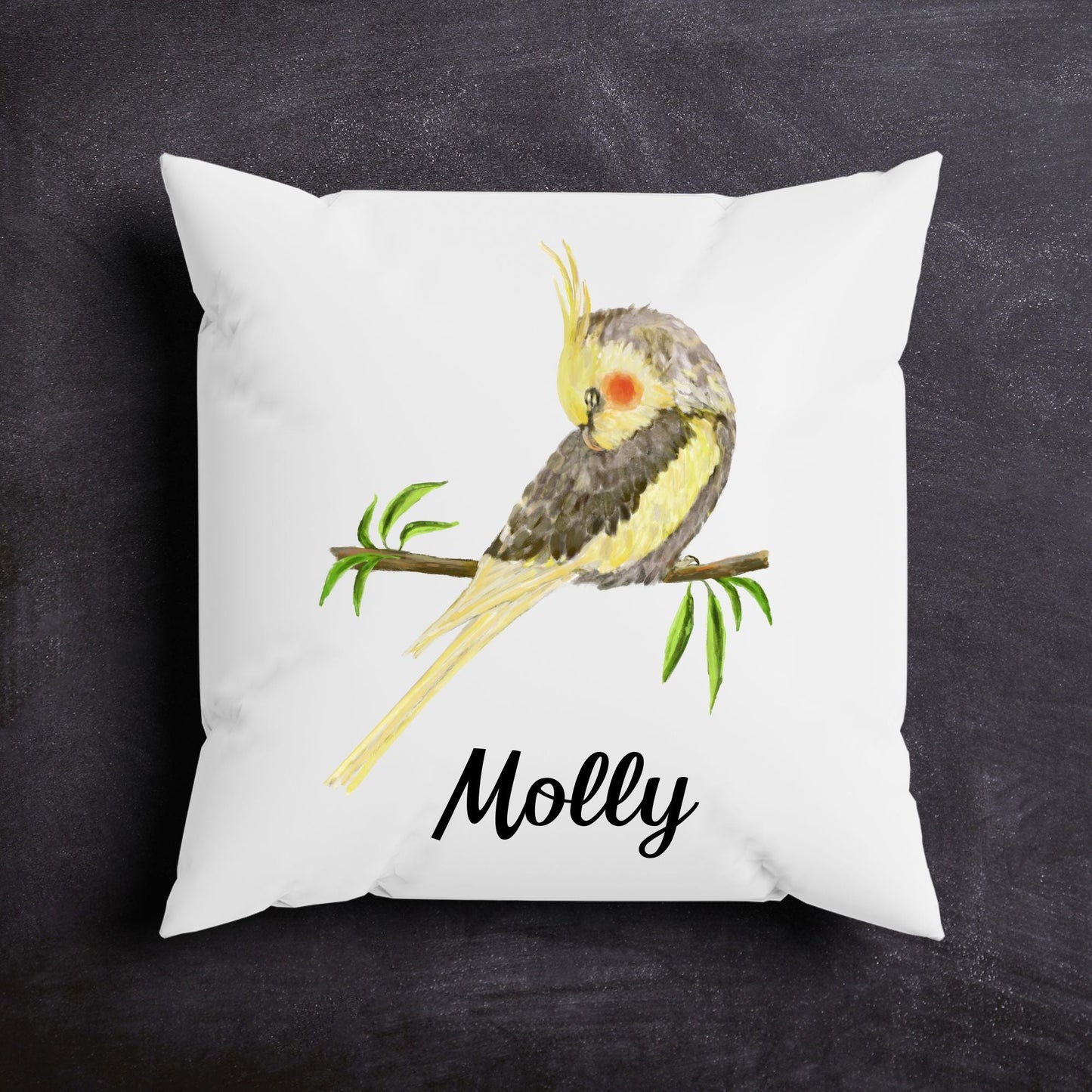 Charming Cockatiel Pillow - Nature Inspired Home Decor - MerikaArt