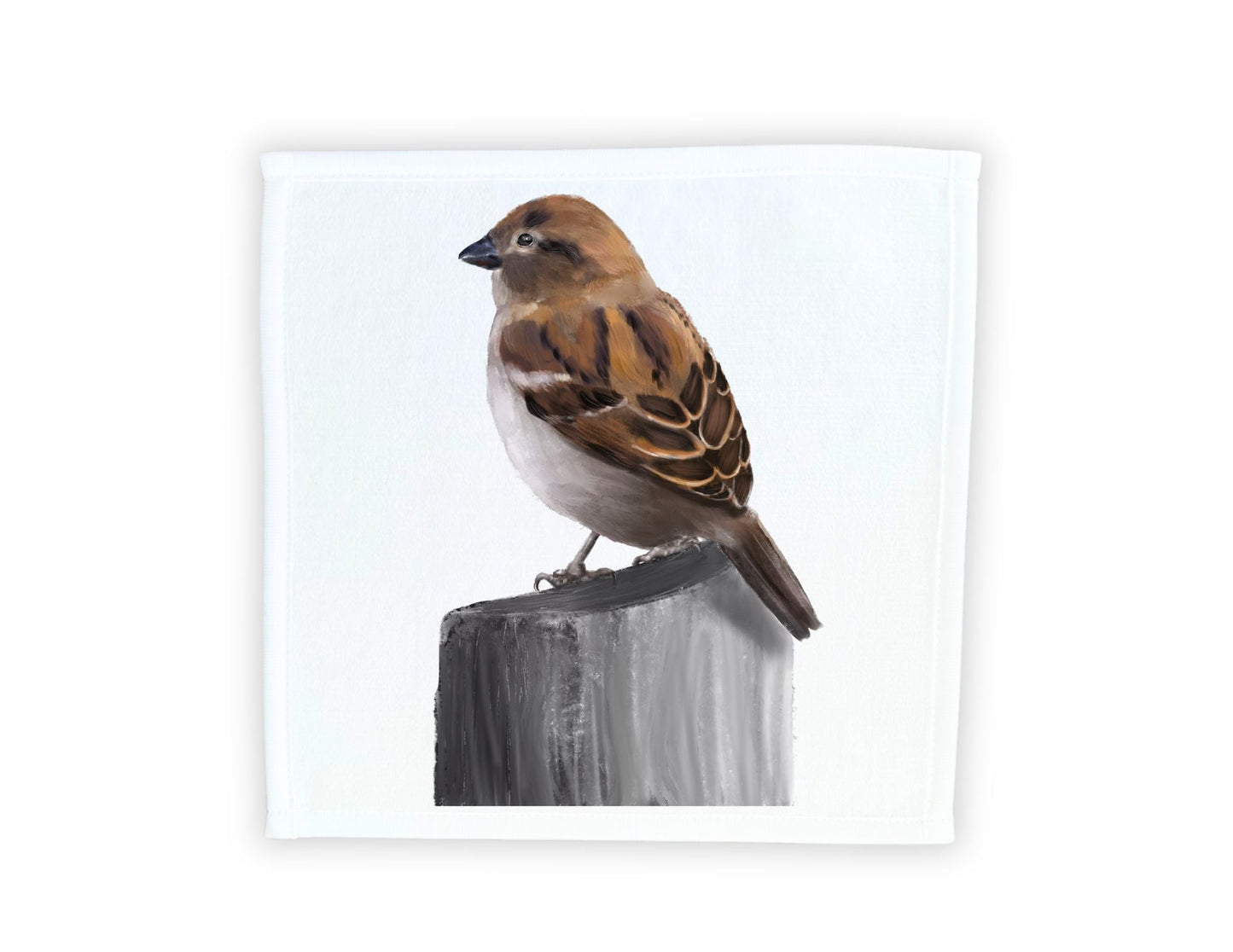 Charming Sparrow Washcloth – A Nature Lover's Favorite - MerikaArt