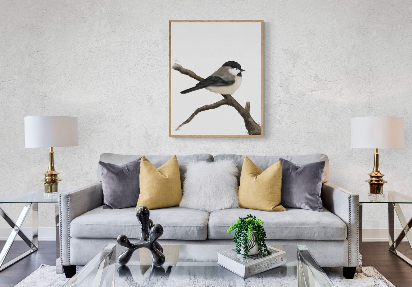 Chickadee Bird Art Print - MerikaArt