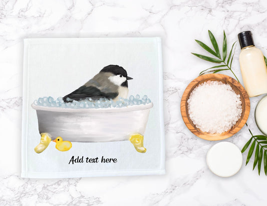 Chickadee Bubble Bath Washcloth – A Playful Gift for Bird Lovers - MerikaArt