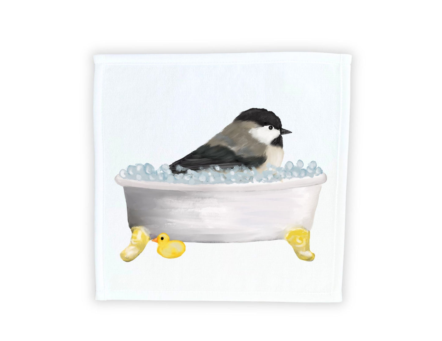 Chickadee Bubble Bath Washcloth – A Playful Gift for Bird Lovers - MerikaArt