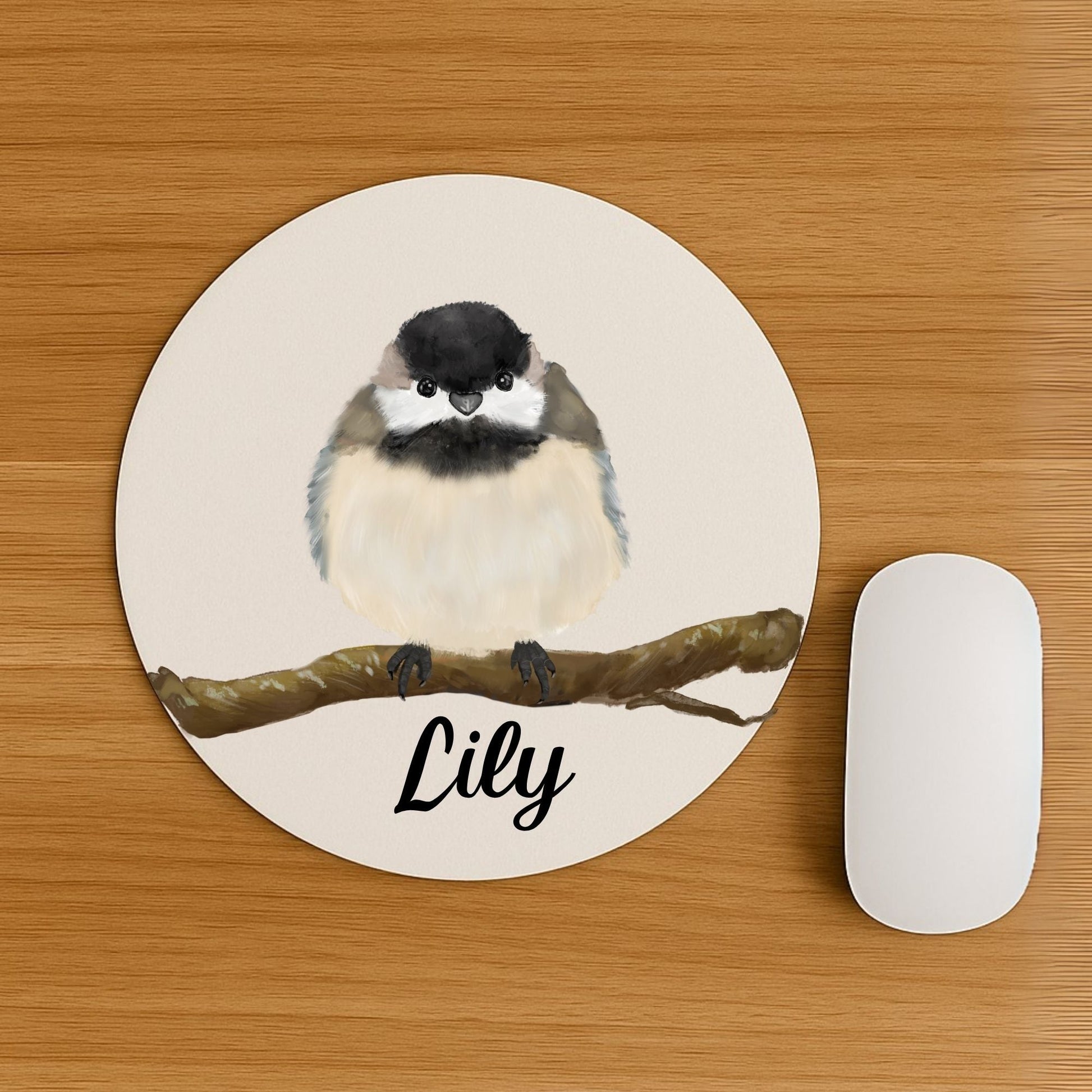Chickadee Mousepad - MerikaArt