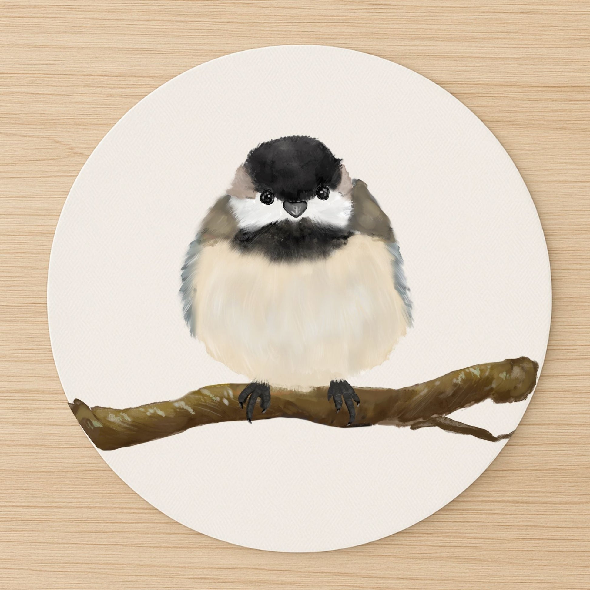 Chickadee Mousepad - MerikaArt