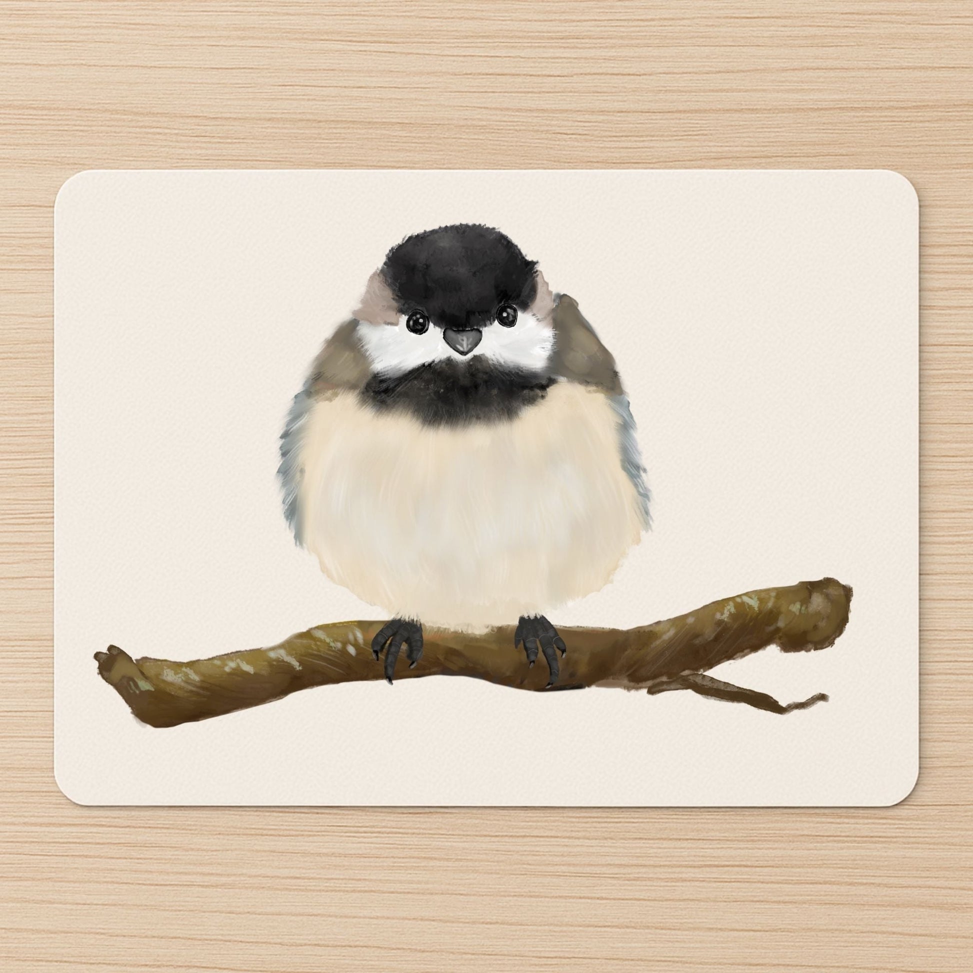 Chickadee Mousepad - MerikaArt