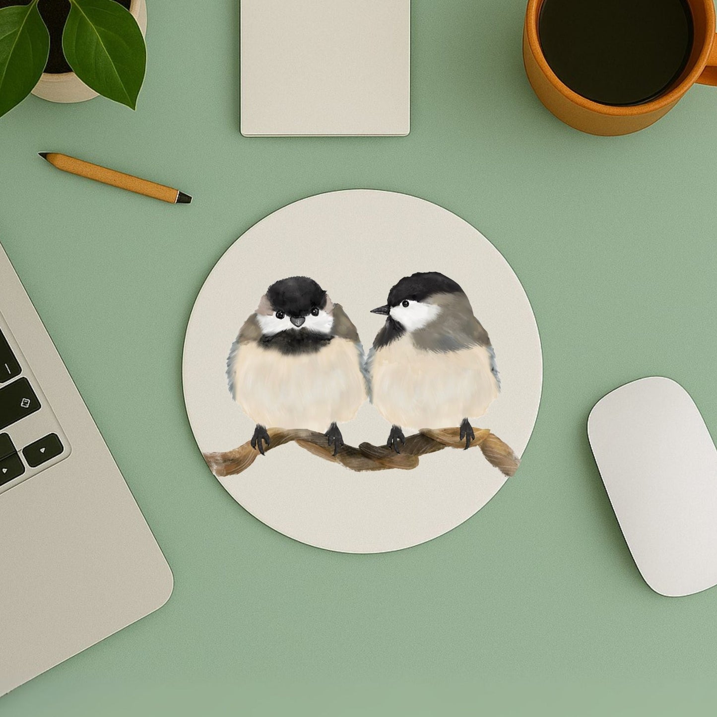 Chickadee Mousepad - MerikaArt