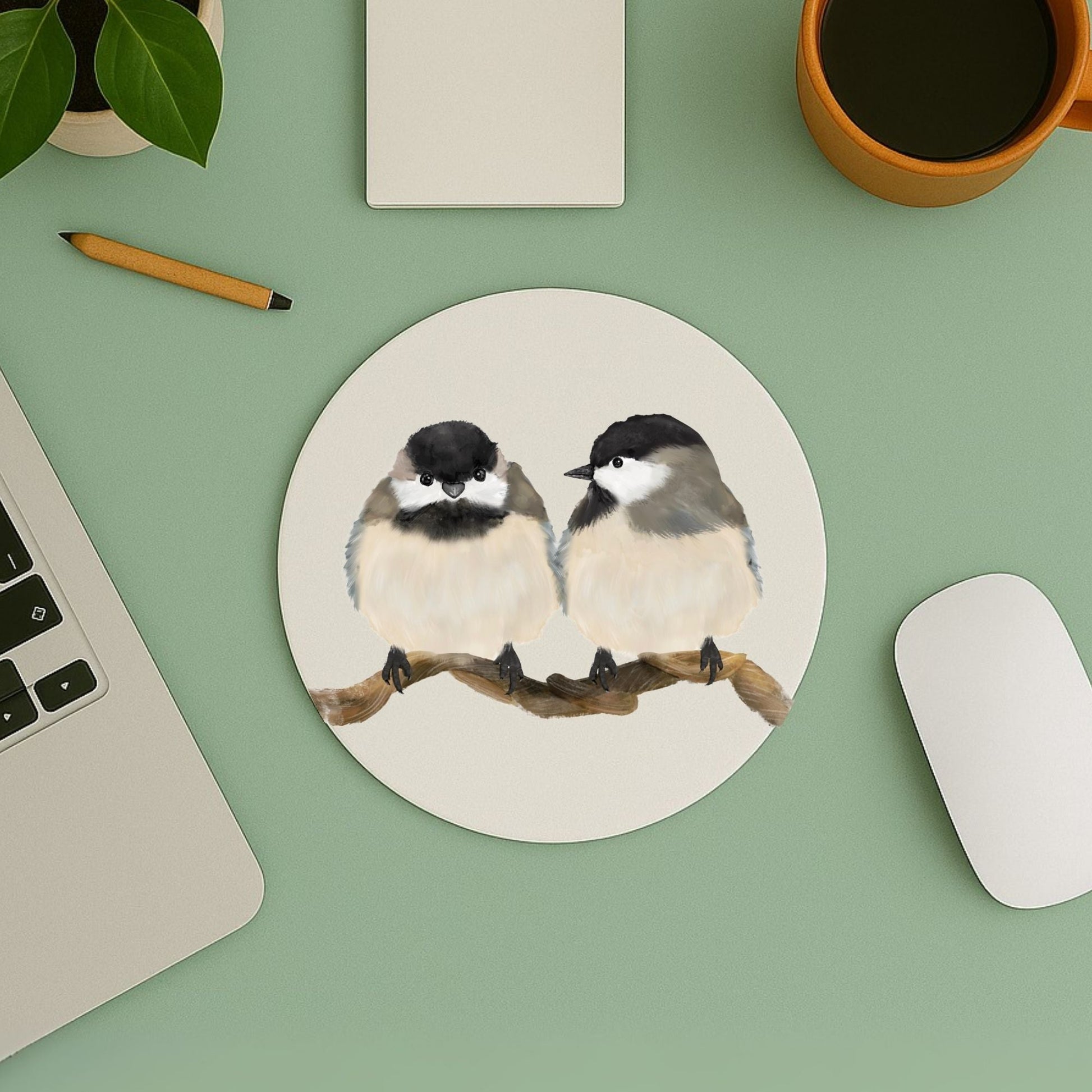 Chickadee Mousepad - MerikaArt