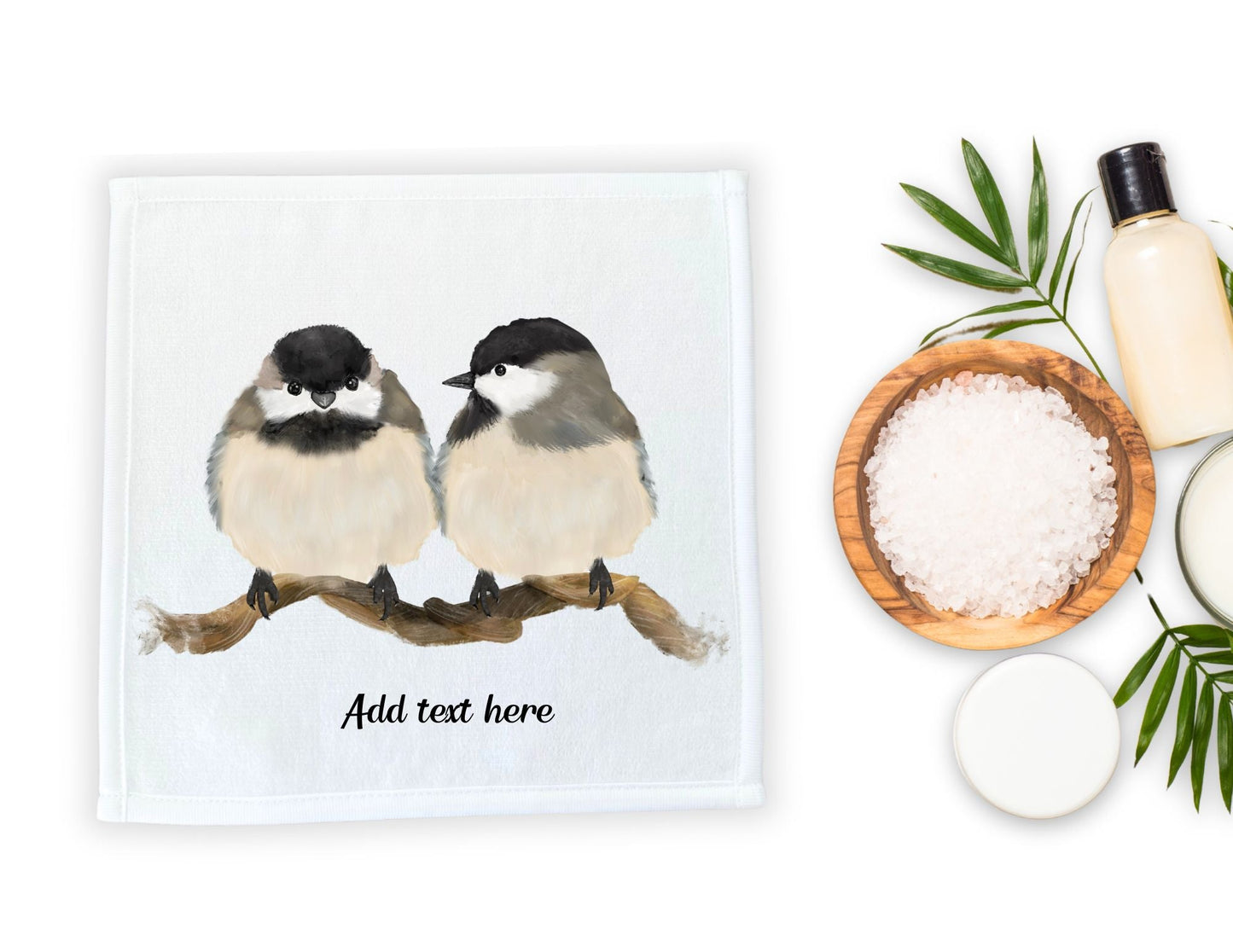 Chickadee Pair Washcloth – A Charming Gift for Bird Enthusiasts - MerikaArt