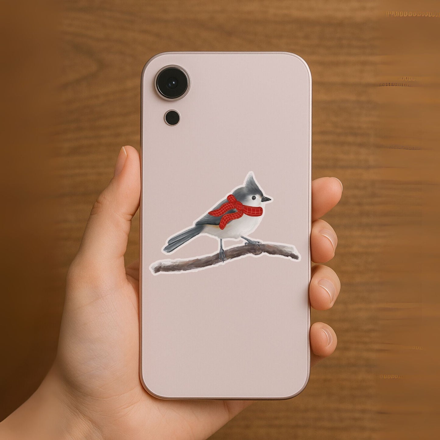 Christmas Bird Sticker - MerikaArt