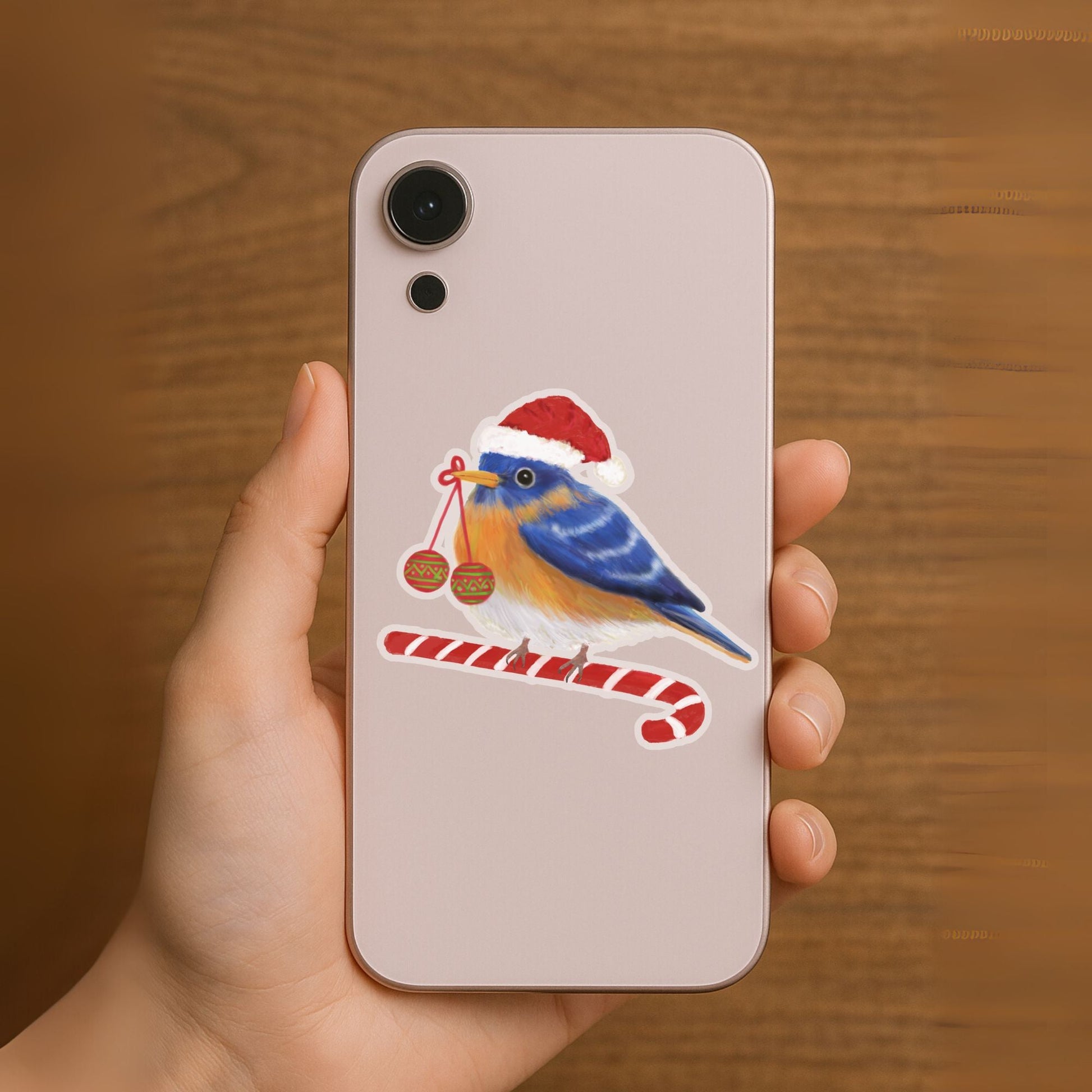 Christmas Bluebird Sticker - MerikaArt