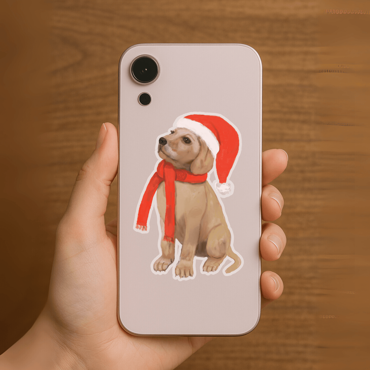 Christmas Dog Sticker - MerikaArt